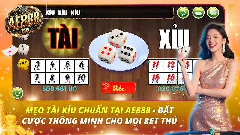 Mẹo Tài Xỉu Chuẩn Tại AE888 – Đặt Cược Thông Minh Cho Mọi Bet Thủ Mẹo Tài Xỉu Chuẩn Tại AE888 – Đặt Cược Thông Minh Cho Mọi Bet Thủ