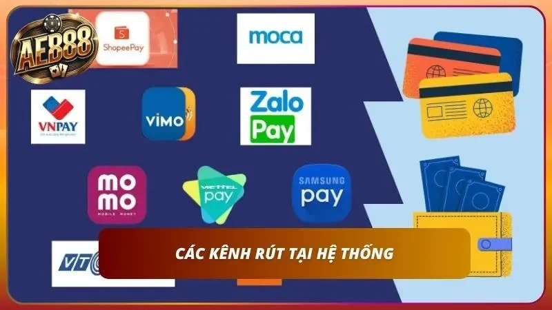 Hướng Dẫn Rút Tiền AE888 Thành Công 100% Cho Tân Thủ 4 Các phương thức rút phổ biến có mặt tại nhà cái cho người chơi tiện thao tác